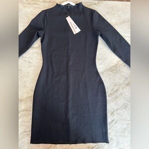 NWT Black Aqua Mock Neck long sleeve mini dress! 🖤